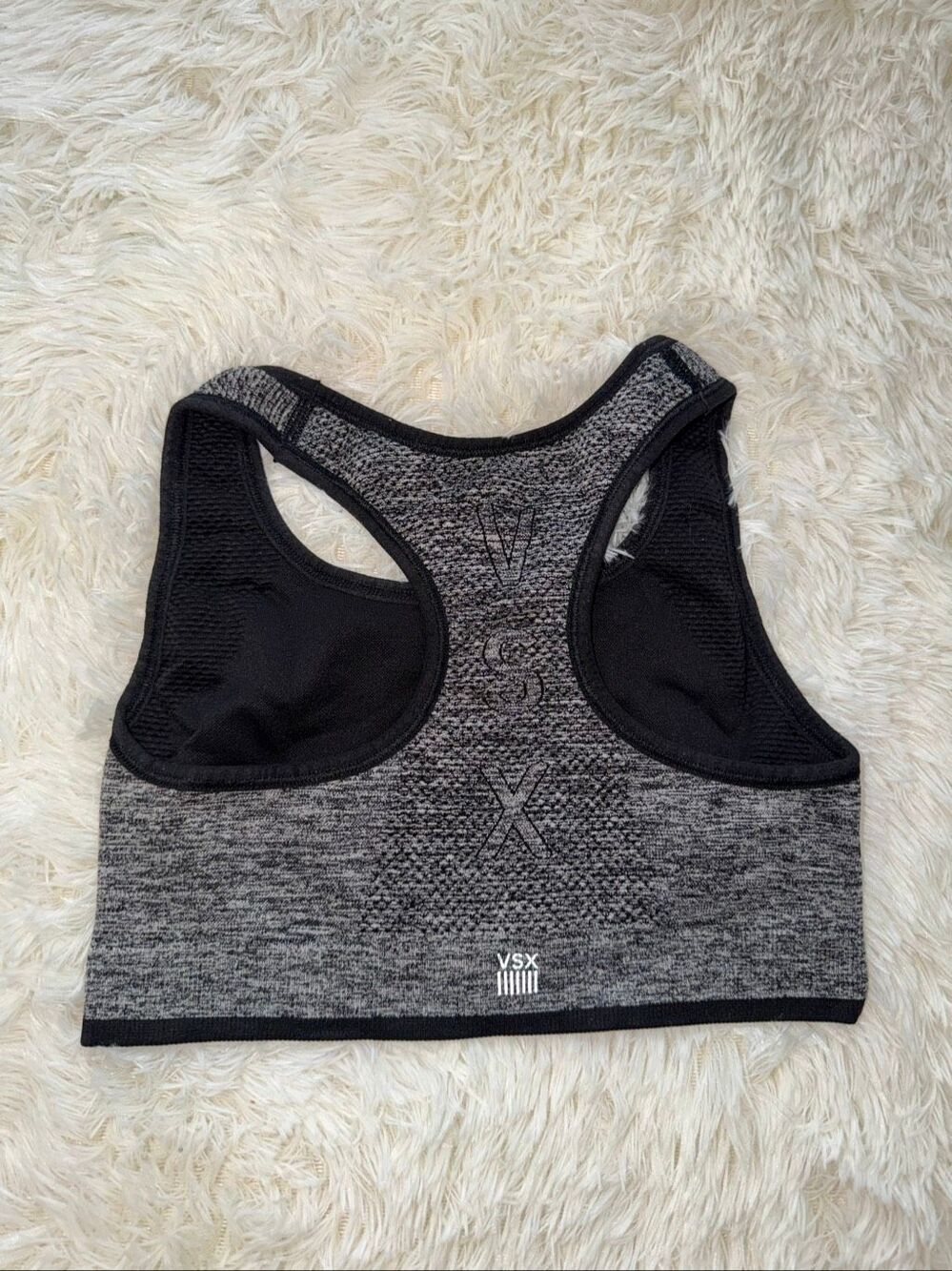 Size XS / S VSX Victoria’s Secret sports bra reversible gray and black